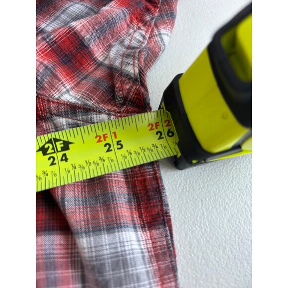 Red Head Brand Bass Pro Short Sleeve Red Plaid Button Down Shirt Size XL - Picture 9 of 10